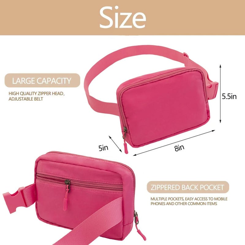 WITROMAN Belt bag Fanny pack crossbody bags for women Everywhere belt bag (ROSY) - Image 2
